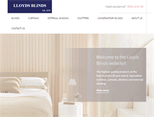 Tablet Screenshot of lloydsblinds.co.uk